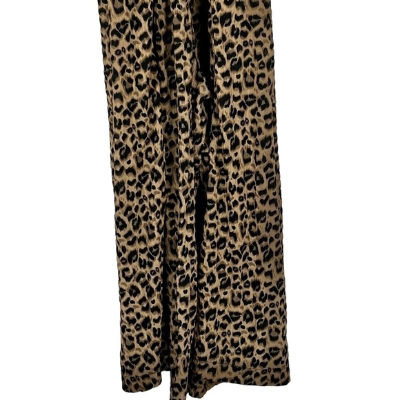 ODDY ANIMAL PRINT BALLOON SLEEVE MAXI ROMPER WITH TIE FOR A MORE FITTED LOOK - Picture 13 of 13